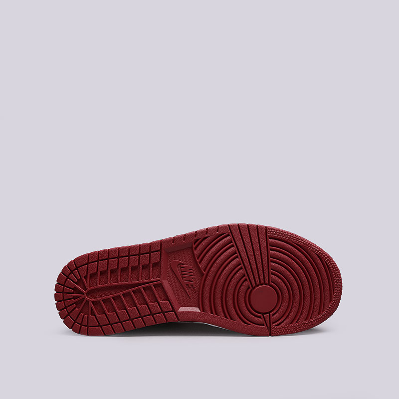 мужские бордовые кроссовки Jordan 1 Mid 554724-605 - цена, описание, фото 5